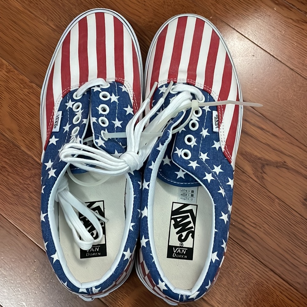 VANS Era (Van Doren) Stars and Stripes/Checkered Men's Shoes - Picture 16 of 16